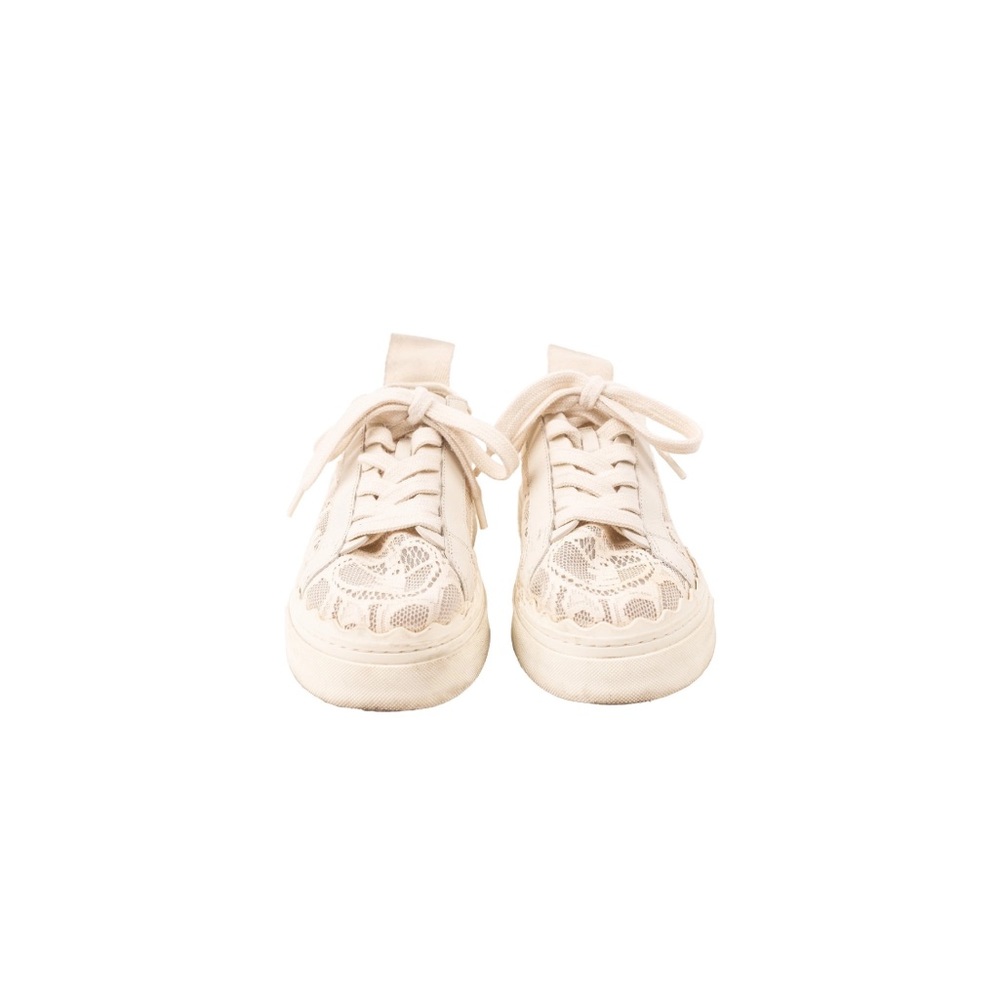 Chloe lauren Cream Sneakers - Picture 3 of 8